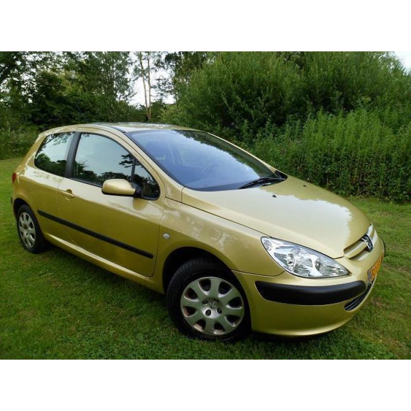 Peugeot 307 1.4 Gentry 3DR AUG.2002 Geel APK NIEUW + NAP 1e