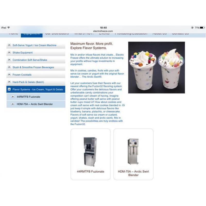 Blender milkshake Mc Flurry McDonald's fruit electro freeze