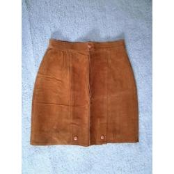 Suede mini rok