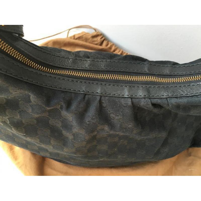 Zwart schouder tas Gucci