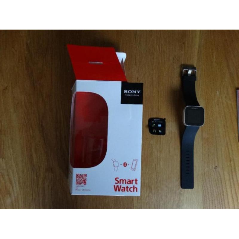 Nieuw Sony SmartWatch MN 2 zwart met siliconen band