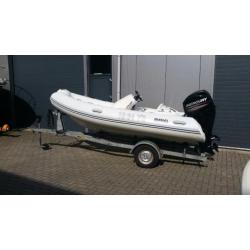 Brig 380 Hypalon + Mercury 50 EFI 2014 inclusief trailer