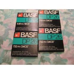 4 Stuks BASF Bandrecorder banden in doos.