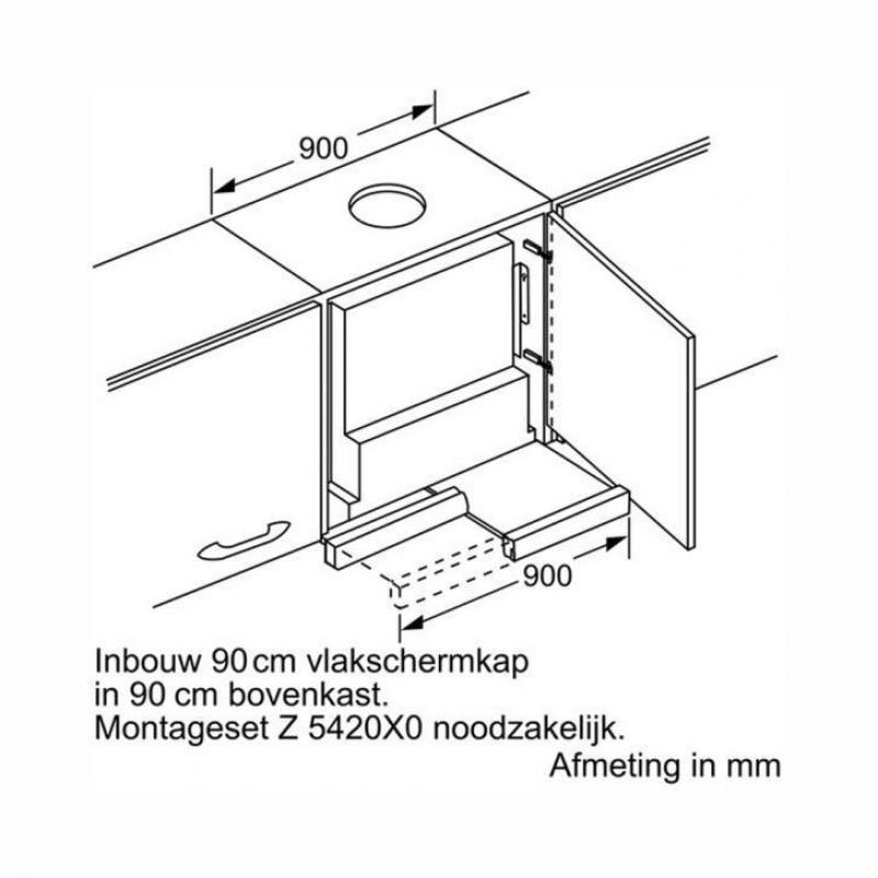 Neff D4972X0 vlakscherm afzuigkap restant model