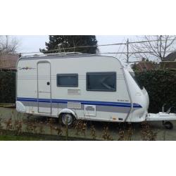 Hobby 400 KB De Luxe (2004) met voortent en nieuwe banden