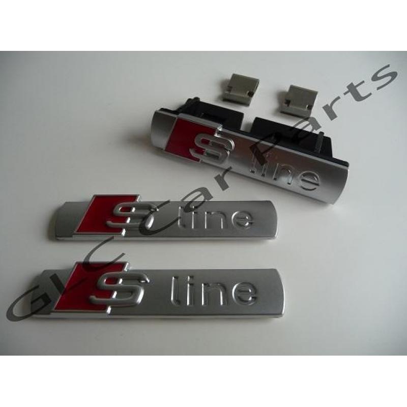 Audi s-line sline embleem MAT SET