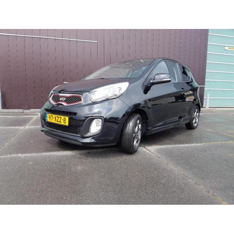 KIA Picanto 1.0 CVVT 3-DRS 2012 LMV Zwart, lage km stand !!!