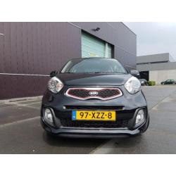 KIA Picanto 1.0 CVVT 3-DRS 2012 LMV Zwart, lage km stand !!!