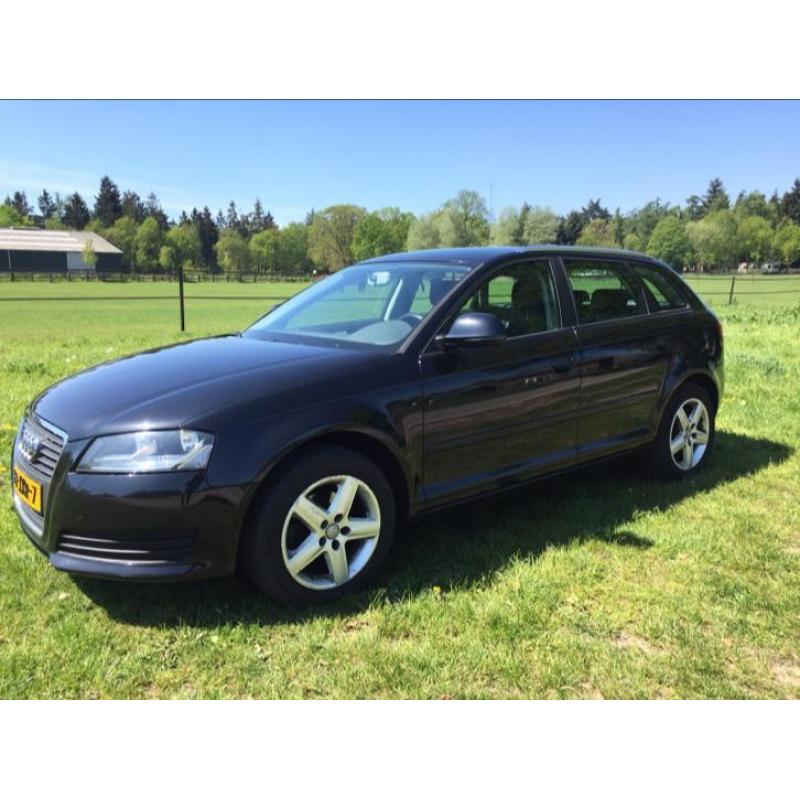 1ste eigenaar: Audi A3 1.6 TDI Sportback Zwart 2009