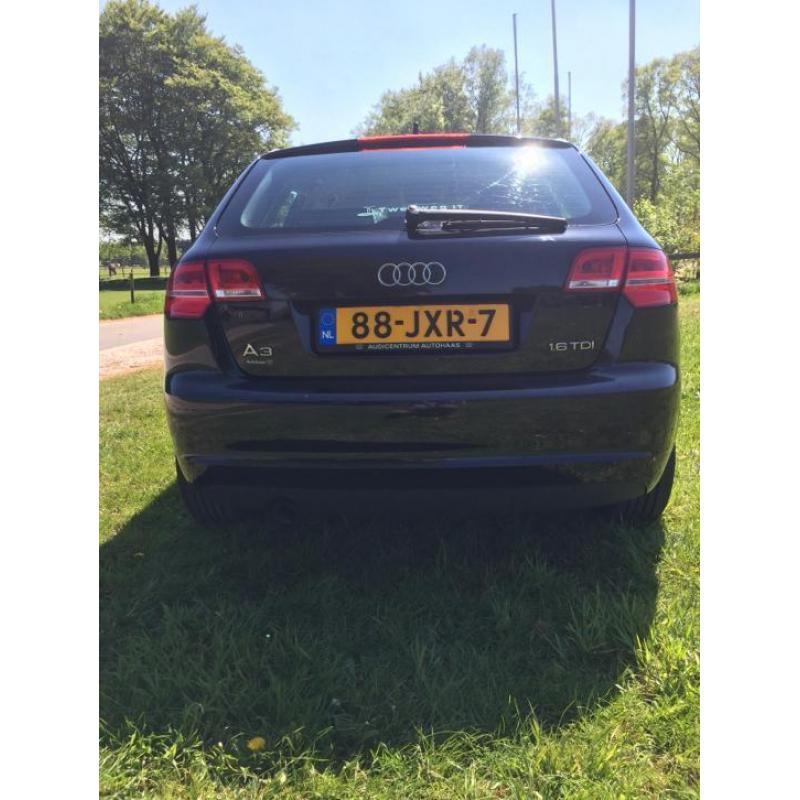 1ste eigenaar: Audi A3 1.6 TDI Sportback Zwart 2009