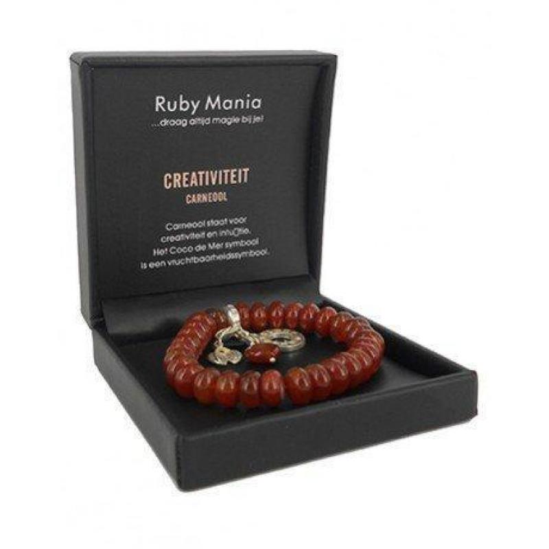 Ruby Mania Carneool armband - rond (Edelsteen artikelen)