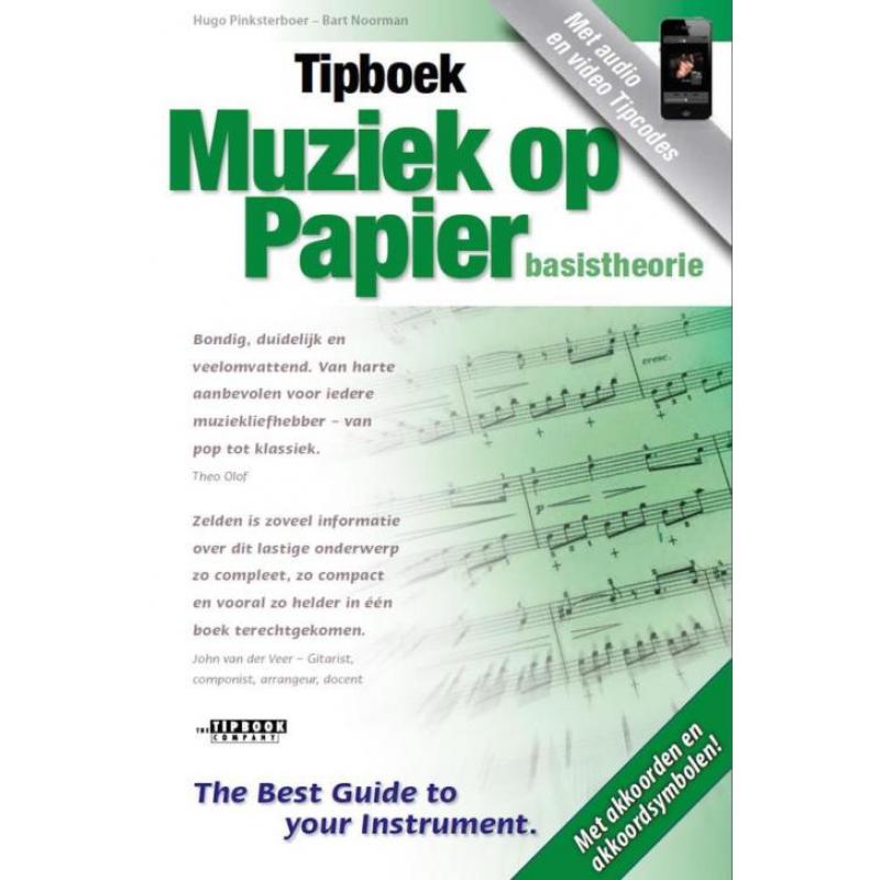 Tipboek muziek op papier