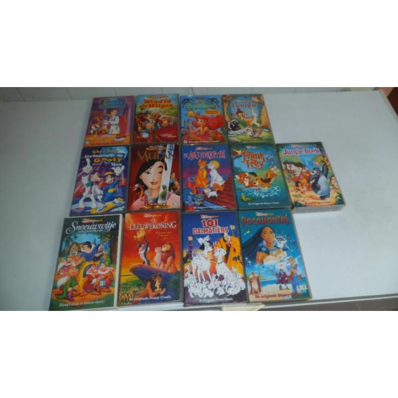 PARTIJ VHS VIDEOBANDEN waaronder veel disney videobanden