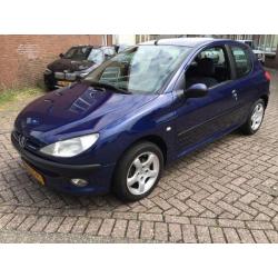 Peugeot 206 1.6 XT sport blauw lmv stuurbkr nw apk!!!!