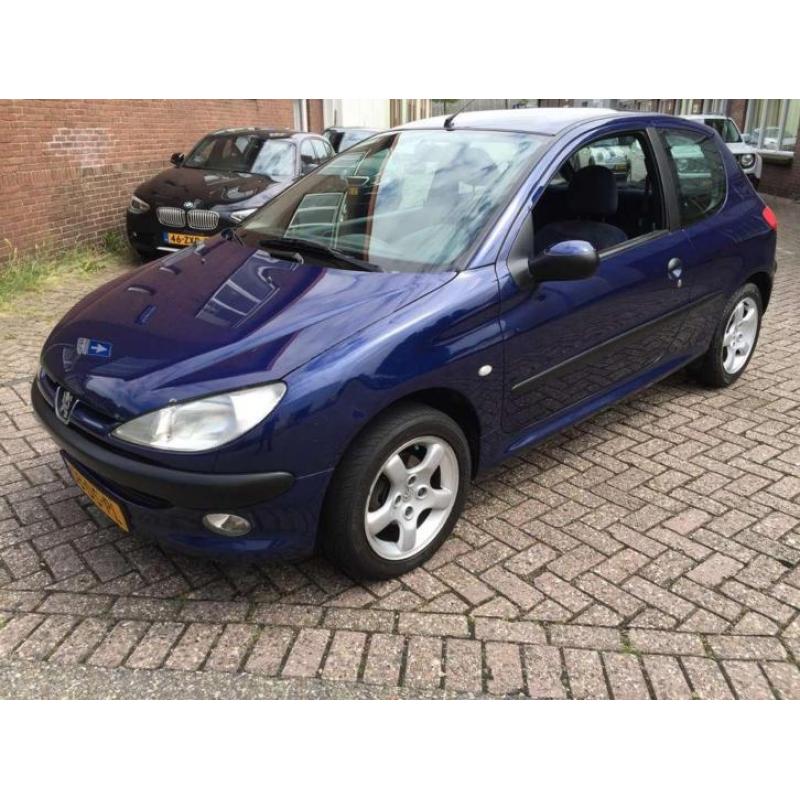 Peugeot 206 1.6 XT sport blauw lmv stuurbkr nw apk!!!!