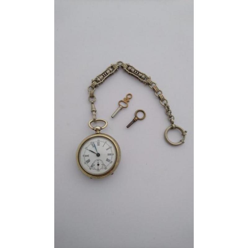 Art Deco Zakhorloge met ketting Ca. 1925