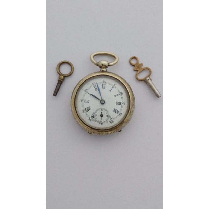 Art Deco Zakhorloge met ketting Ca. 1925