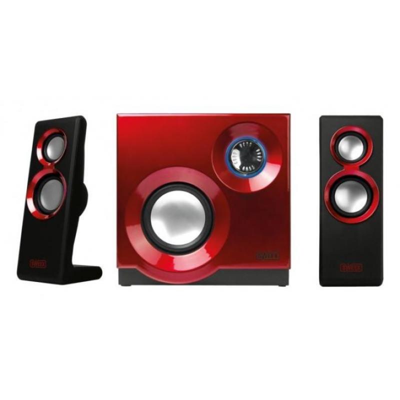 Sweex 2.1 Speakerset Purephonic 60 Watt Rood