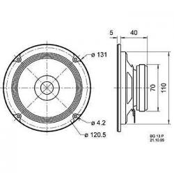 Full-range luidspreker 13 cm (5") 8 Ohm