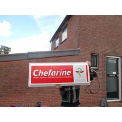 chefarine en looza reclame verlichting