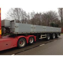 Pacton 3-assige steentrailer / open trailer met borden