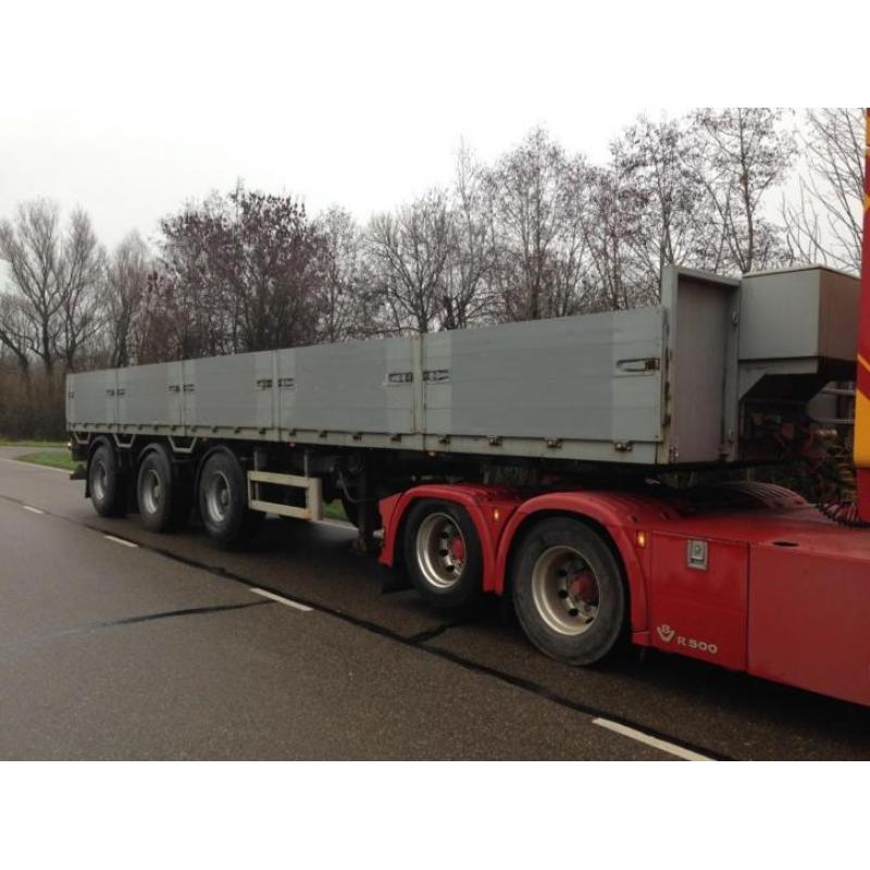 Pacton 3-assige steentrailer / open trailer met borden