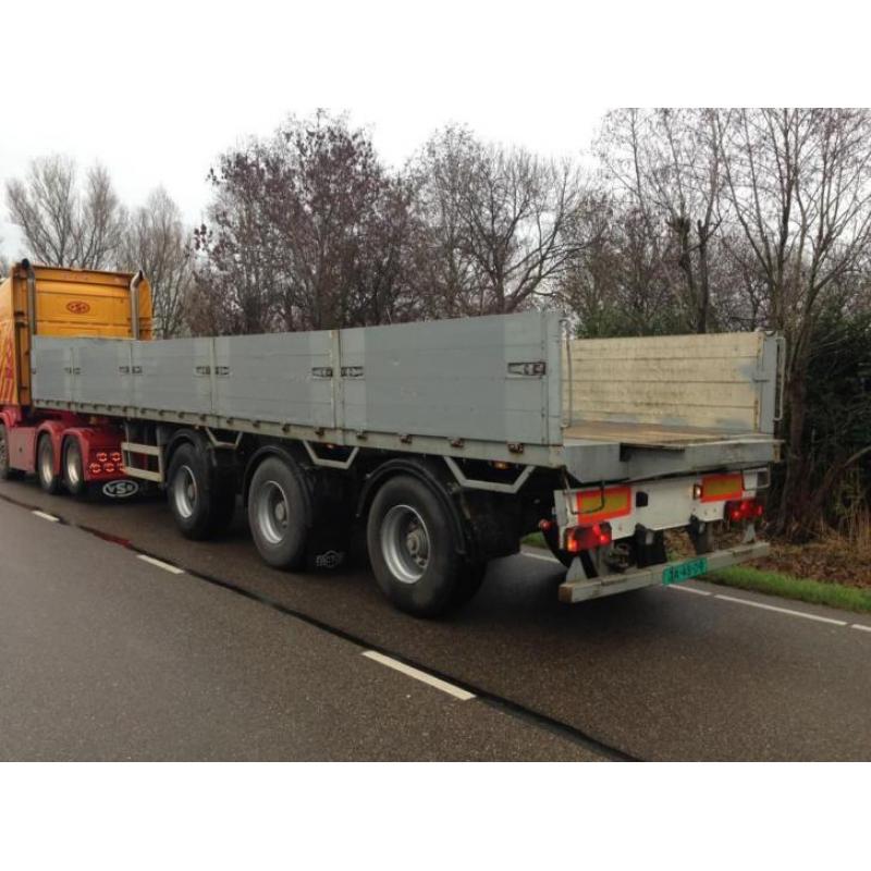 Pacton 3-assige steentrailer / open trailer met borden