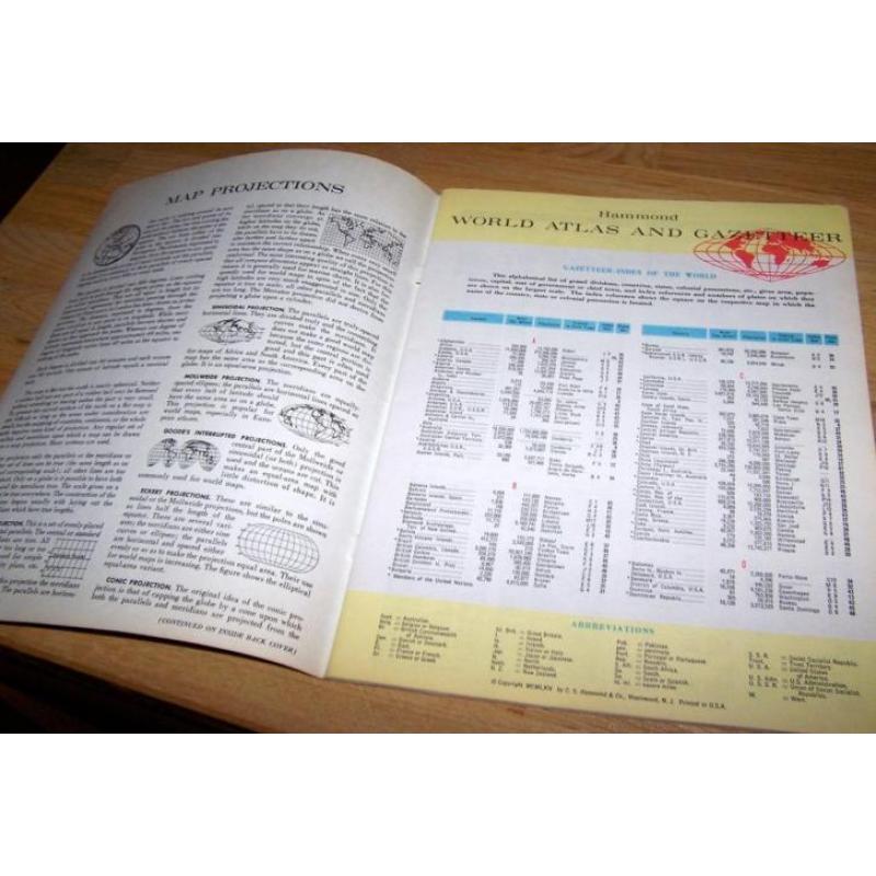 Hammond World Atlas and Gazetteer. Izgs.