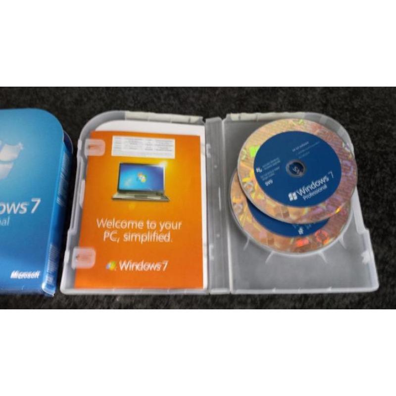 Windows 7 Pro 32/64 bit DVD incl. product Key Origineel