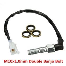 M10x1.00mm Double Banjo Bolt Motorcycle Hydraulic Brake L...