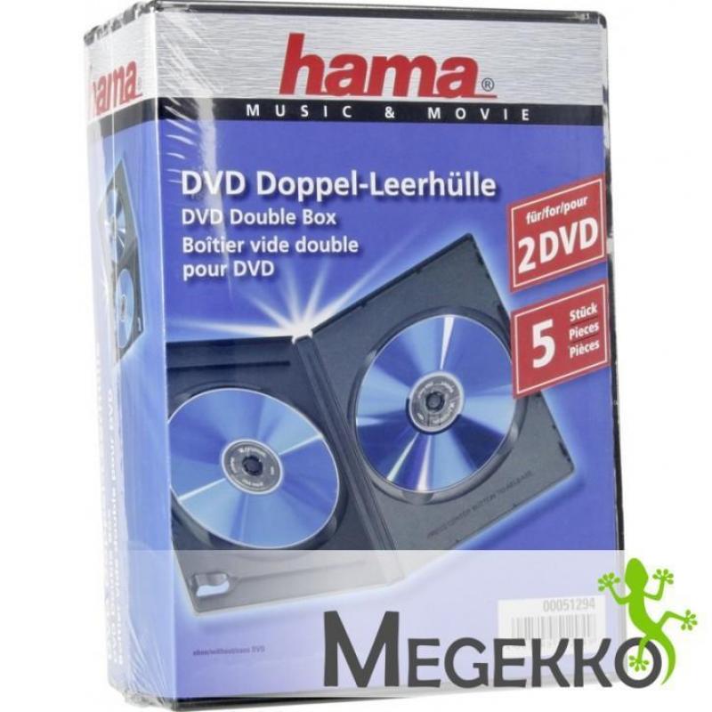 1x5 Hama DVD-Dubbel cases zwart 51294