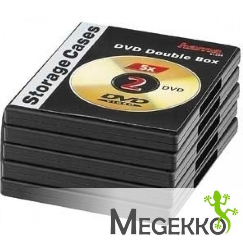 1x5 Hama DVD-Dubbel cases zwart 51294