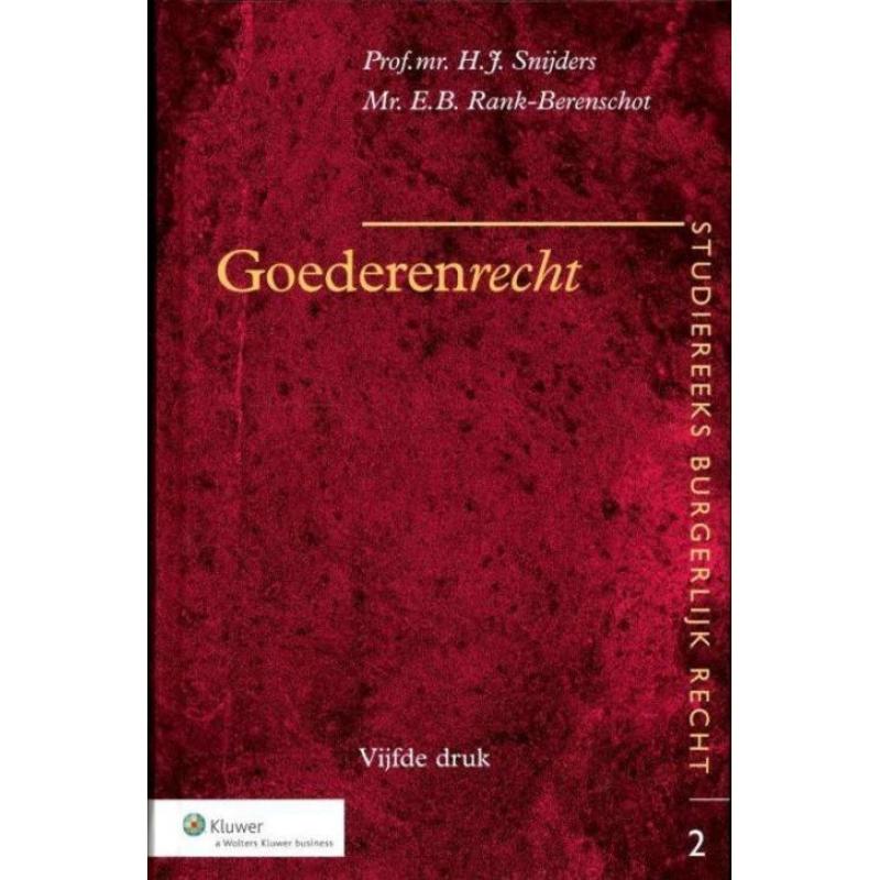 Goederenrecht, vijfde druk. Kluwer.