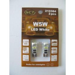 T4W Led White 12V 8x3528 BA9S (210360) 2 Stuks - € 4,49