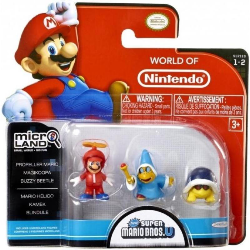 Super Mario Bros Microland Figures - Propeller Mario/Magi...