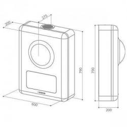 Faber Plania wandschouw afzuigkap. Hoogglans zwart (E-6257)