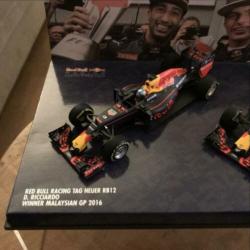 Red Bull Verstappen & Ricciardo Malaysian GP 2016 minichamps