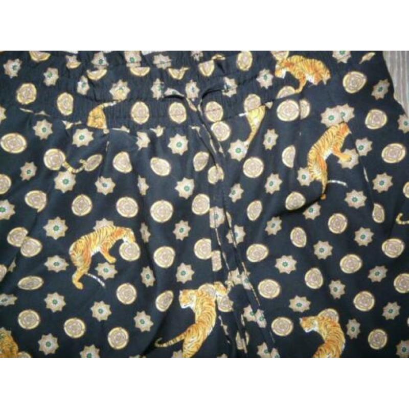 chique panter sjaal print broek Zara maat S 36 38