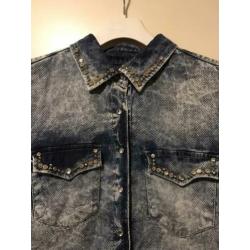 Dishe Milano denim design blouse maat M