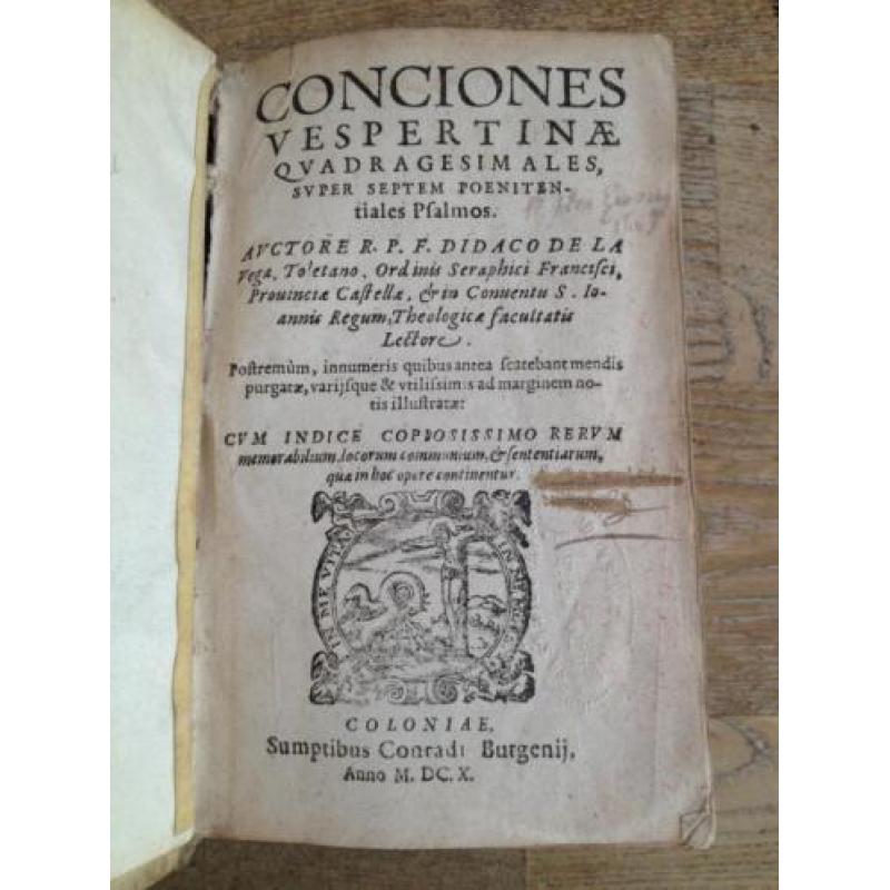 Diego de la Vega Conciones super Psalmos 1620 perkament