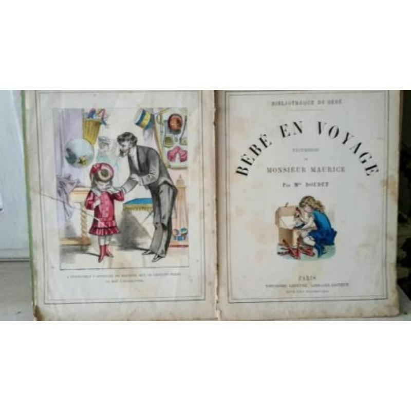 Antiek boek Bebe en Voyage....leuk bij antieke poppen!