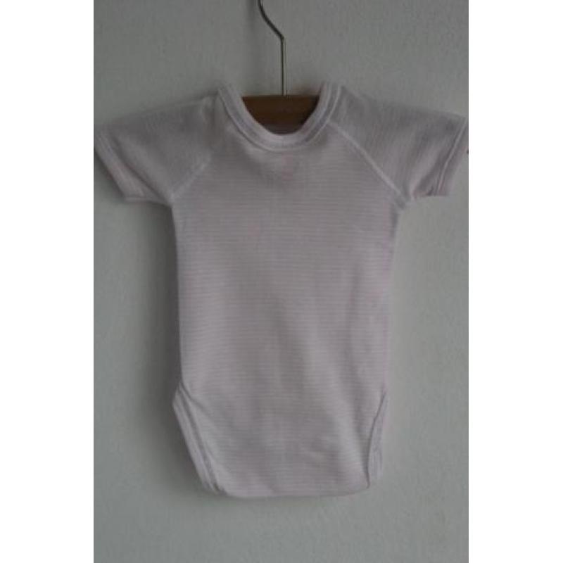 Roze gestreept rompertje van Petit Bateau maat 50 (9619)