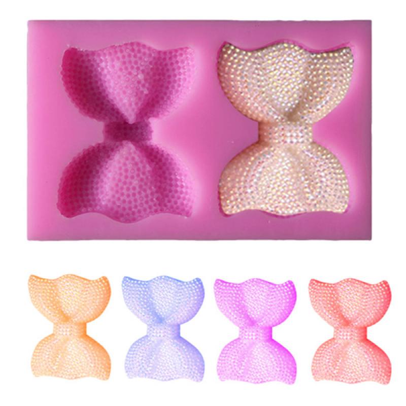 Silicone 3D Bowknot Flower Fondant Mold Cake Chocolate Jelly Fondant Mold Mould