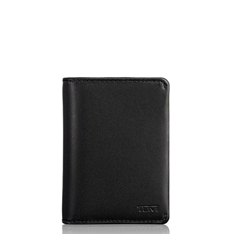 Tumi Accessoires Tumi Nassau Gusseted Card Case Black Smooth