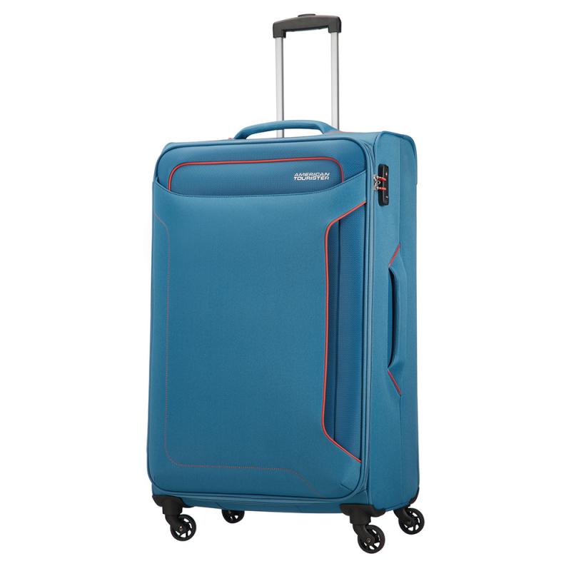 American Tourister American Tourister Holiday Heat Spinner 79 Denim Blue Zachte Koffers