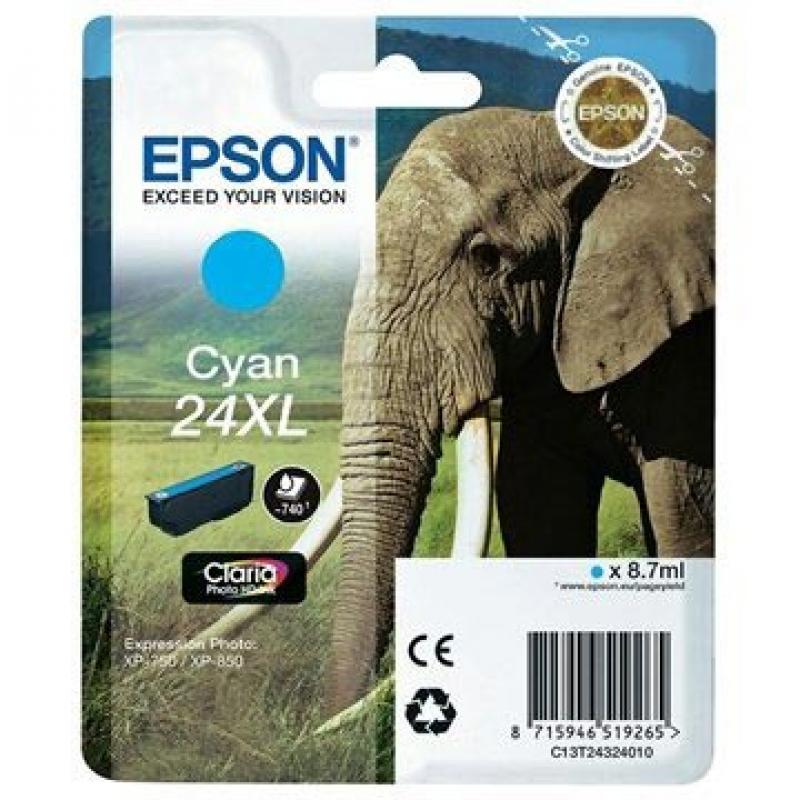 Epson T2432 Inktcartridge XL Expression Photo XP 750, 850 Series Cyan