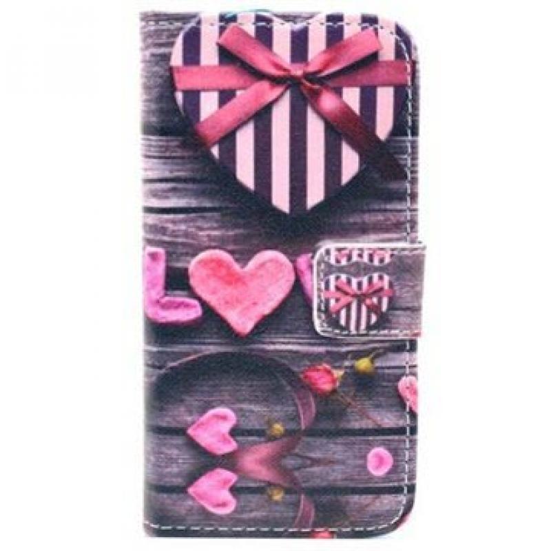 iPhone 5 5S SE Wallet Leren Hoesje Love