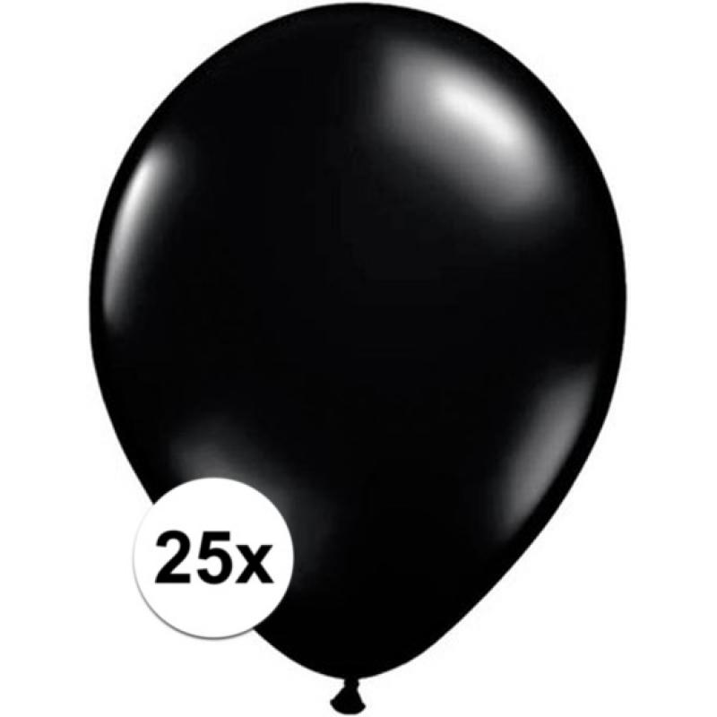 Feestartikelen diversen 25x Zwarte Qualatex ballonnen