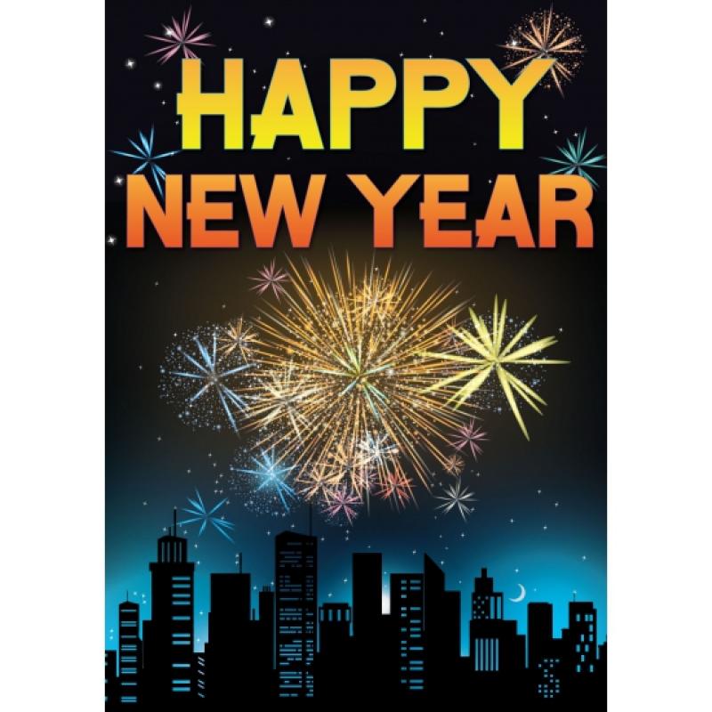 Shoppartners Mega poster happy new year Thema feestartikelen