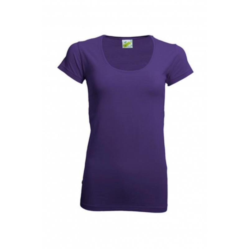 T shirts en poloshirts Lemon Soda Bodyfit paars dames t shirt